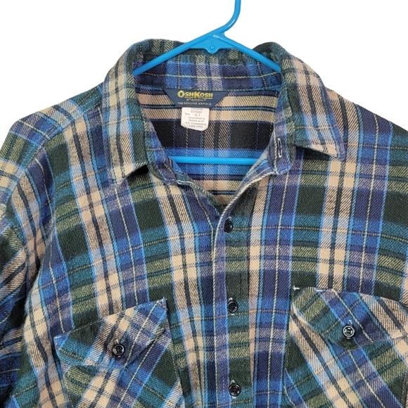 OshKosh B'Gosh Vintage Heavy Thick Fall Winter Button Down Flannel Shirt XLT - Picture 3 of 13